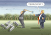 Cartoon: TRUMP WILL ANTIFA VERBIETEN (small) by marian kamensky tagged brexit,theresa,may,england,eu,schottland,weicher,wahlen,boris,johnson,nigel,farage,ostern,seidenstrasse,xi,jinping,referendum,trump,monsanto,bayer,glyphosa,strafzölle