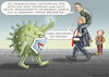 Cartoon: TRUMPBOLSONARO-FREUND DIETER NUR (small) by marian kamensky tagged coronavirus,epidemie,gesundheit,panik,stillegung,trump,pandemie