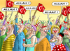 Cartoon: TÜRKENDEMO IN KÖLN (small) by marian kamensky tagged erdogan,türkendemo,in,köln,nationalismus