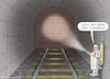 Cartoon: TUNNELENDELICHT (small) by marian kamensky tagged curevac,testzentren,corona,impfung,pandemie,booster,omikron,impfpflicht