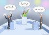 Cartoon: TV-TRIELL (small) by marian kamensky tagged tv,triell,laschet,baerbock,scholz