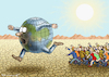 Cartoon: ÜBERBEVÖLKERUNG IM KLIMAWANDEL (small) by marian kamensky tagged überbevölkerung,im,klimawandel