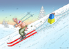 Cartoon: UKRAINE-AGGRESSOR PUTIN (small) by marian kamensky tagged putins,bescherung,ukraine,provokation,swift,nato,osterweiterung