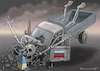 Cartoon: UKRAINISCHER STEIN DES ANSTOßES (small) by marian kamensky tagged putins,bescherung,ukraine,provokation,swift,nato,osterweiterung