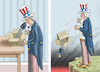 Cartoon: UNCLE SAM (small) by marian kamensky tagged us,wahlen,joe,biden,trump,corona,bob,woodward,harris,pence