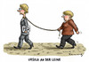 Cartoon: Ursula an der Leine (small) by marian kamensky tagged angela merkel cyprus crisis eu harm bengen ursula von der leyen frauenquote cdu csu fdp