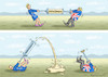 Cartoon: URSULA VERSUS BORIS (small) by marian kamensky tagged us,wahlen,joe,biden,trump,corona,kapitol,putsch,bob,woodward,harris,pence,astra,zeneca