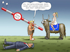 Cartoon: US STRAFZÖLLE GEGEN DIE EU (small) by marian kamensky tagged brexit,theresa,may,england,eu,schottland,weicher,wahlen,boris,johnson,nigel,farage,ostern,seidenstrasse,xi,jinping,referendum,trump,monsanto,bayer,glyphosa,strafzölle