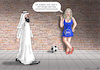 Cartoon: VERKÄUFERIN EVA KAILI (small) by marian kamensky tagged verkäuferin,eva,kaili,katar