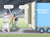 Cartoon: VERRÜCKTE WEGSPERREN! (small) by marian kamensky tagged kalifat,hamburg,proteste,islamisten