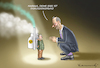 Cartoon: VERSÖDERTER MERZ (small) by marian kamensky tagged energiewende,habeck,söder,atomausstieg,merz,atommeiler