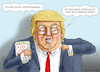 Cartoon: VOLLGESUNDER TROTTEL TRUMP (small) by marian kamensky tagged obama,trump,präsidentenwahlen,usa,baba,vanga,republikaner,inauguration,demokraten,us,steuer,reform,weihnachten,fire,and,fury,steve,bannon,wikileaks,faschismus