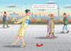 Cartoon: WAGENKNECHT SPAZIERT (small) by marian kamensky tagged sahra,wagenknecht,bsw