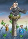 Cartoon: Wagners Beniebelungen (small) by marian kamensky tagged richard,wagner,200,gebutstag,niebelungen,nationasozialismus,romantik