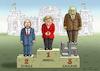 Cartoon: WAHLAUSGANG 1 (small) by marian kamensky tagged merkel,versus,schulz,wahlkampf,2017,tv,duell,spd,cdu,gauland,afd