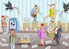 Cartoon: WAHLBETRUGSORGIE (small) by marian kamensky tagged us,wahlen,joe,biden,trump,corona