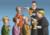 Cartoon: Wahlkrampf (small) by marian kamensky tagged peer steinbrück kanzlerkandidat wahlen spd sigmar gabriel attacke angela merkel cdu scu