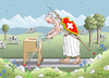 Cartoon: WAHLMÜDE HELVETIA (small) by marian kamensky tagged wahlmüde,helvetia