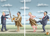 Cartoon: WANDEL DURCH HANDEL (small) by marian kamensky tagged xi,besucht,die,eu,nur,wegen,orban,macron,wandel,durch,handel,putin,seidenstrasse