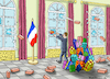 Cartoon: WEIHNACHTSMANN MACRON (small) by marian kamensky tagged macron,gibt,nach,gelbwesten,paris,proteste