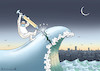 Cartoon: WELLENBRECHER (small) by marian kamensky tagged wellenbrecher,corona,pandemie,impfung