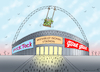 Cartoon: WEMBLEY ISCHGL STADION (small) by marian kamensky tagged delta,abmachung,spahn,lockdown,kinder,schulen,fussbal,em,johnson