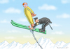 Cartoon: WINTERSPORTVERBOT (small) by marian kamensky tagged coronavirus,epidemie,gesundheit,panik,stillegung,george,floyd,twittertrump,pandemie,weihnachten,santa,klaus