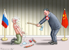 Cartoon: Z BESUCHT X (small) by marian kamensky tagged putin,xi,jinping,treffen