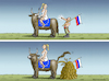 Cartoon: Zukackung (small) by marian kamensky tagged putins,bescherung,ukraine,provokation,swift,nato,osterweiterung