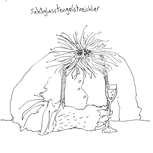 Cartoon: sektglasstengelstreichler (medium) by till tagged sekt,glas,stengel,streicheln