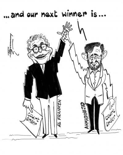 Cartoon: Al Franken....the new winner (medium) by Thommy tagged us,senate