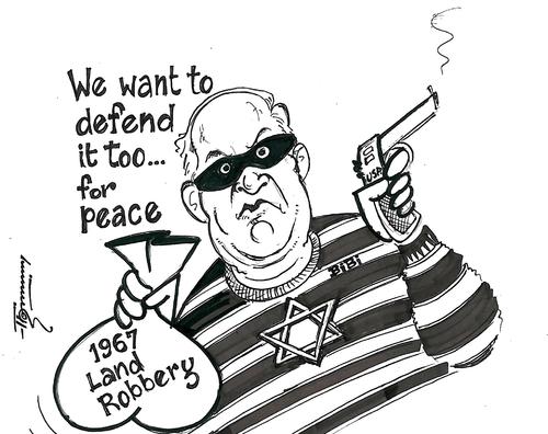 Cartoon: Israel and 1967 (medium) by Thommy tagged israel,palestine,1967
