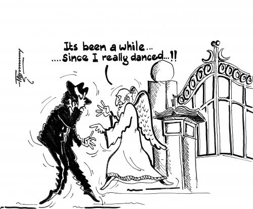 Cartoon: Keep dancing Michael... (medium) by Thommy tagged michael,jackson