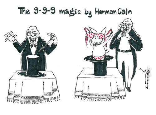 Cartoon: The 999 Magic by Herman Cain (medium) by Thommy tagged herman,cain