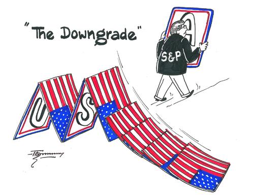 Cartoon: The Downgrade (medium) by Thommy tagged downgrade,and,usa