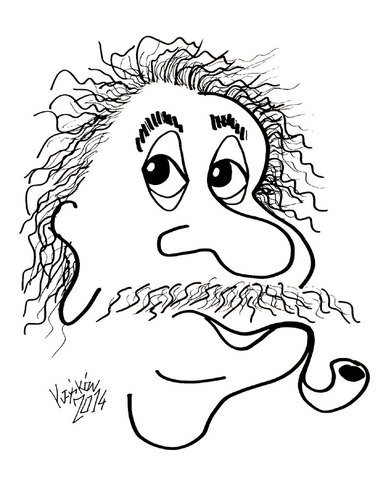 Cartoon: karykatura_39_14 (medium) by Krzyskow tagged einstein