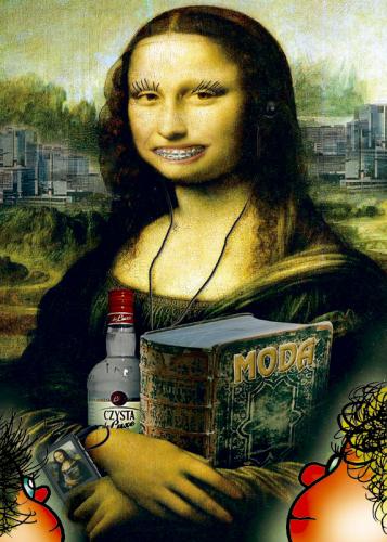Mona Lisa By Krzyskow | Philosophy Cartoon | TOONPOOL