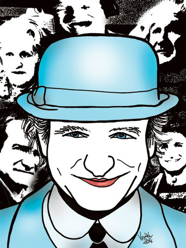 Cartoon: Robin Williams (medium) by Krzyskow tagged karykatura