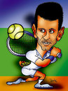 Cartoon: Novak Djokovic (small) by Krzyskow tagged tenis