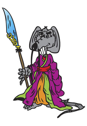 Cartoon: Rat with spear (medium) by kidcardona tagged spear,rat,kungfu,china