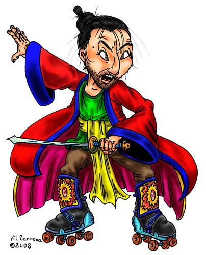 Cartoon: Skater (medium) by kidcardona tagged china,rollor,skates,illustration,sport