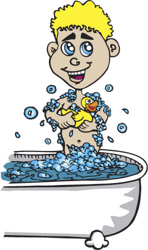 Cartoon: Splish splash (medium) by kidcardona tagged water,boy,bath,tub,bubbles,ducky,cartoon