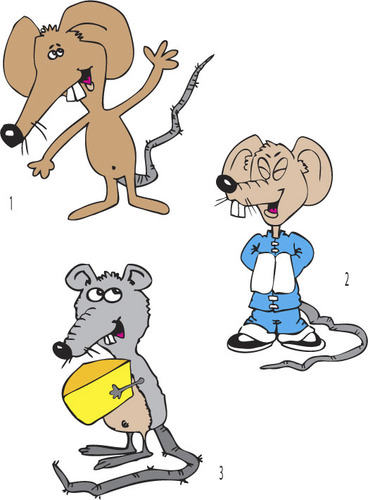 Cartoon: three rats (medium) by kidcardona tagged rat,new,year,china,cheese,cartoon