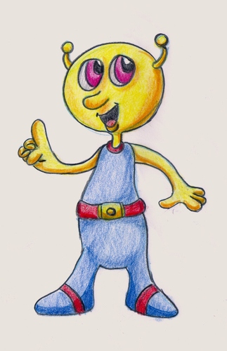 Cartoon: Zeek (medium) by kidcardona tagged animation,character,cartoon,space,comedy,tv,cable,aliens