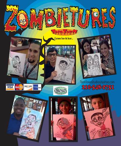 Cartoon: Zombie-tures (medium) by kidcardona tagged zombie,dead,halloween,fun,gift