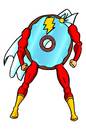 Cartoon: Doughnut Leauge (small) by kidcardona tagged food,super,heroes,comic