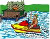 Cartoon: Sports bar 1 (small) by kidcardona tagged sports,bar,outdoor,jet,ski,water,fun