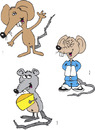 Cartoon: three rats (small) by kidcardona tagged rat,new,year,china,cheese,cartoon