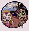 Cartoon: Zombie-tures (small) by kidcardona tagged caricature cartoon halloween monster fun holiday dead