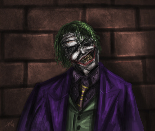 Cartoon: ha ha ha ho hu hi ho hu ha (medium) by sahin tagged ha,ho,hu,hi,jokeerrrr,joker,the,tdk,dark,knight,villian,bösewicht,batman,film,movie,heath,ledger,evil,bad,smile,grin,green,red,wall,clown,anarchy,chaos,terror